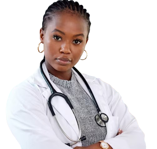 Physician reviewing AI-assisted patient insights